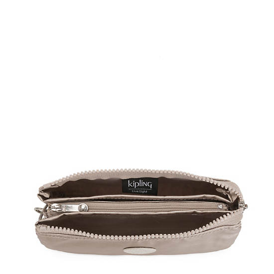 Bolso Pequeño Kipling Creativity Large Metallic Beige | MX 1712WN